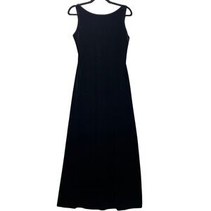 Vintage Ronni Nicole Velvet Maxi Dress Sleeveless Formal Gown Petite Black 10P‎